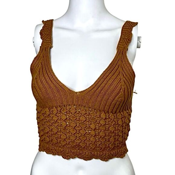 Women's Brown Knit Top - Picture 1 of 2